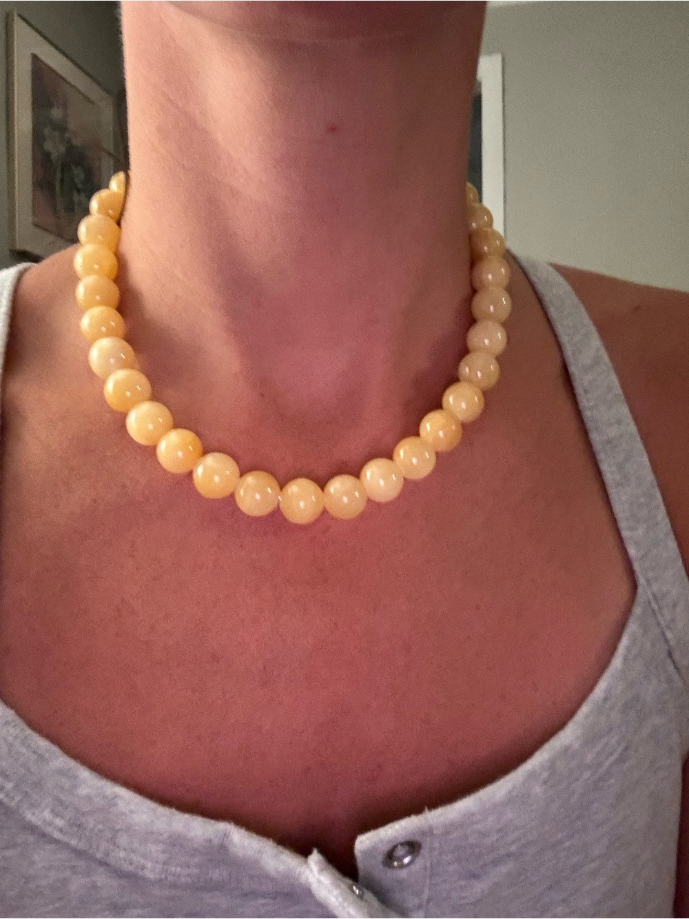Sunshine Bead Choker Necklace - Yellow Beaded Necklace for Women